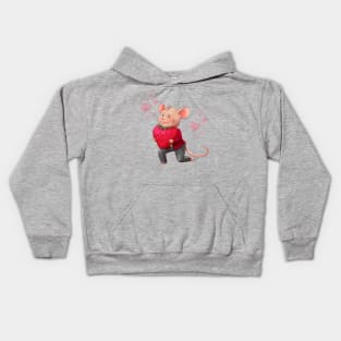 Mouse Valentine Kids Hoodie